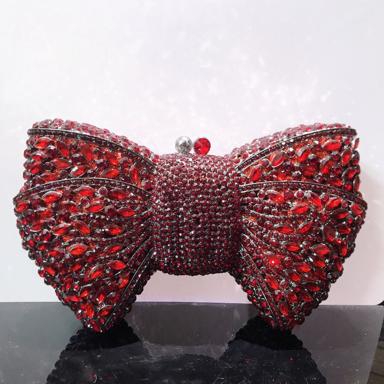 Bow Rhinestone Clutch Bag