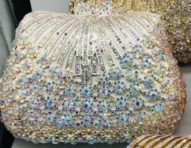 Floral Rhinestone Clutch Bag
