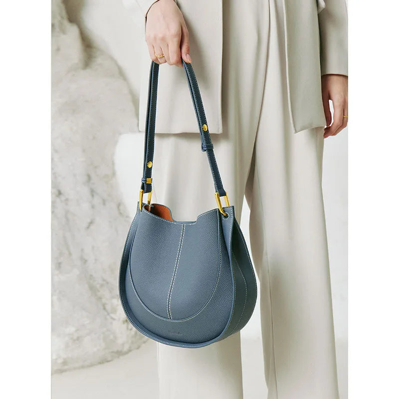 Genuine Leather Saddle Bag