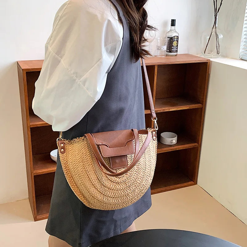 Woven Straw Beach Bag