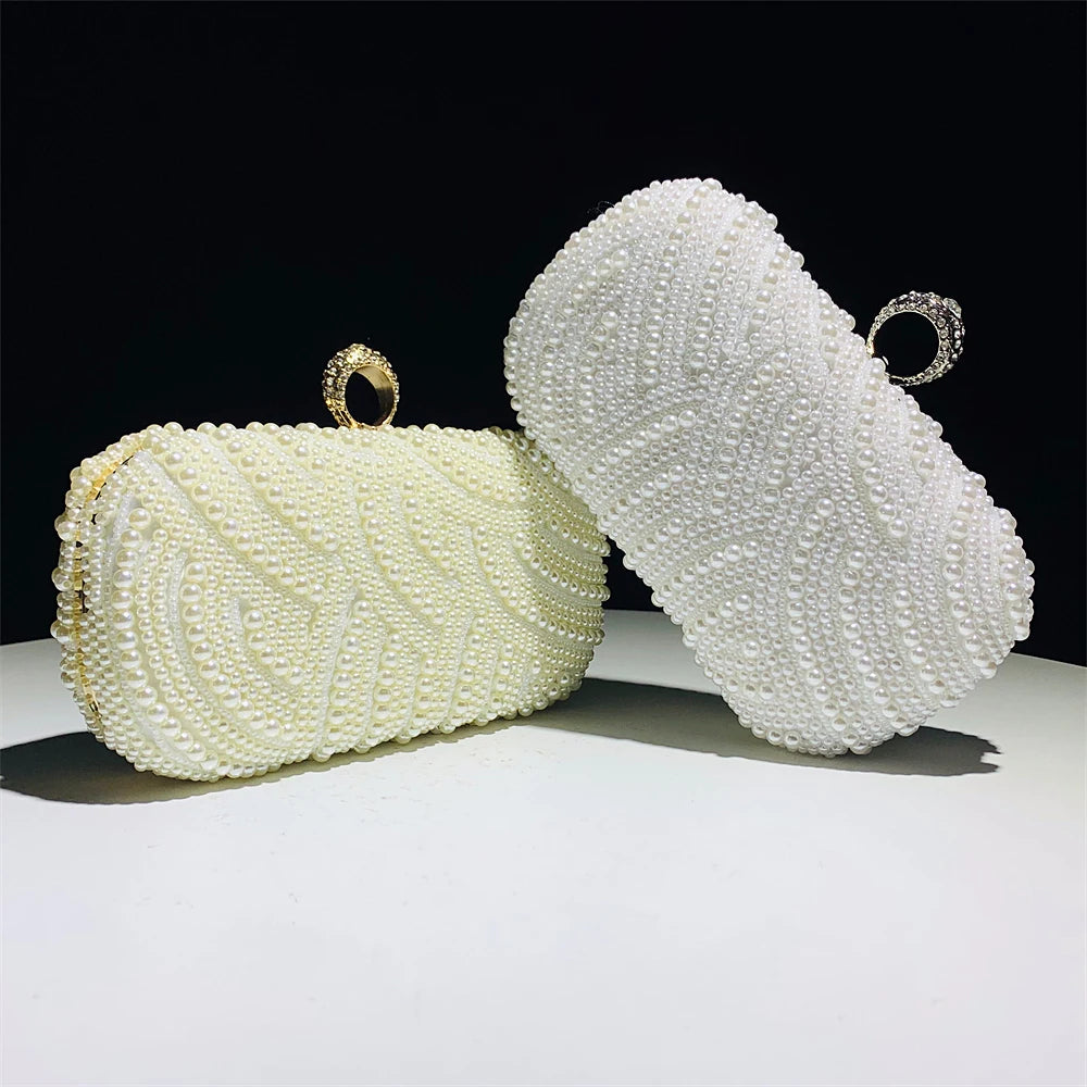 Handmade Pearl Clutch Bag