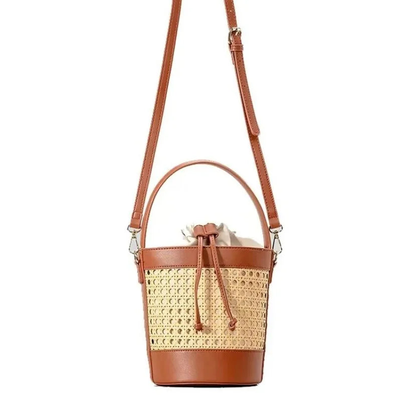 Woven Bucket Beach Bag