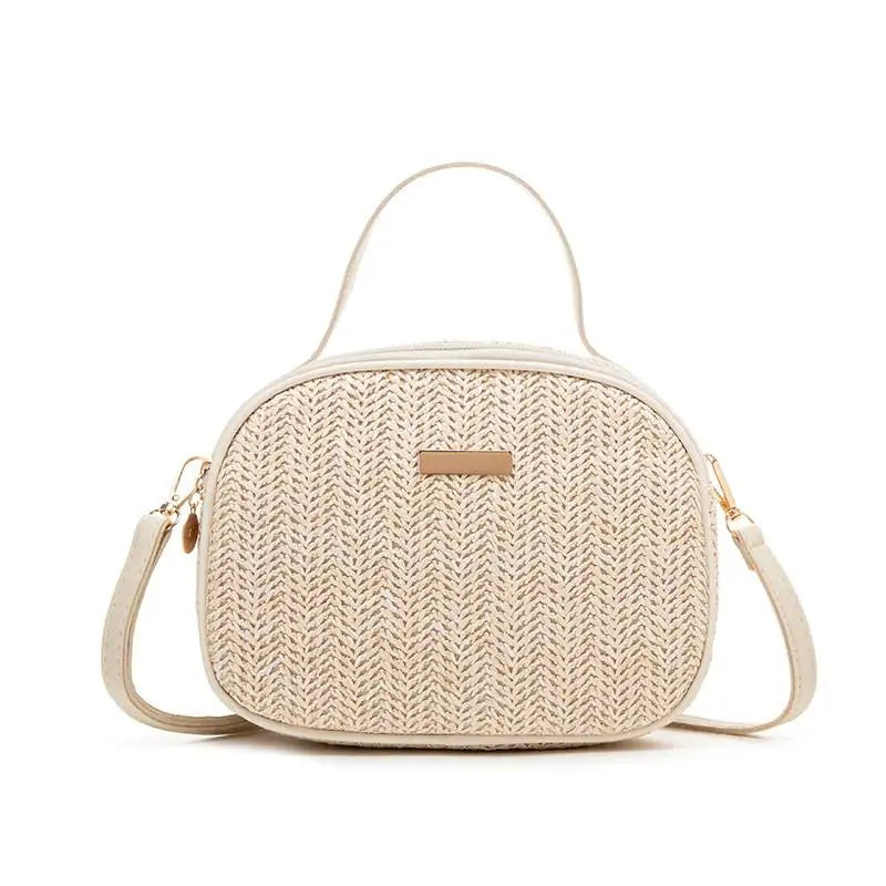 Rattan Straw Crossbody Bag