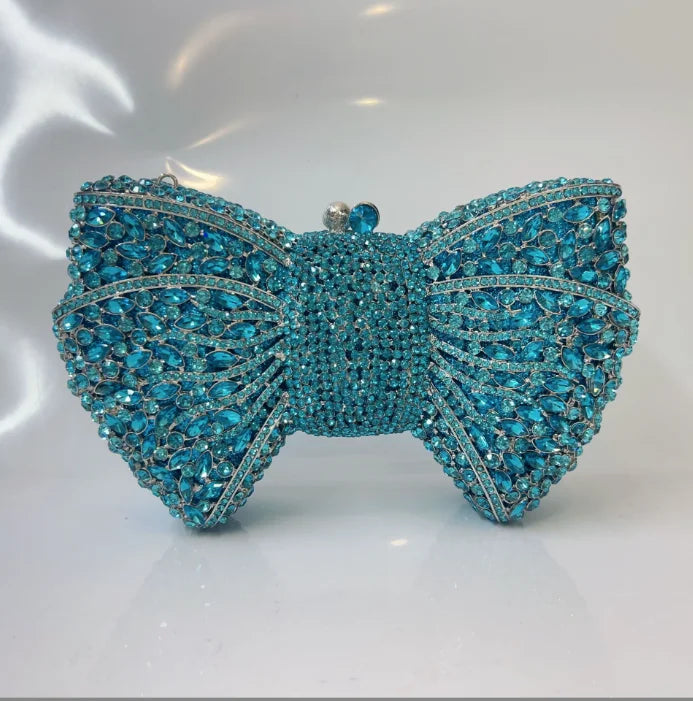 Bow Rhinestone Clutch Bag