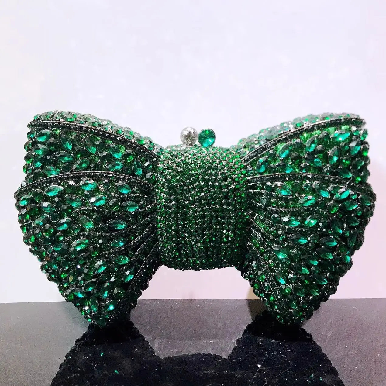 Bow Rhinestone Clutch Bag
