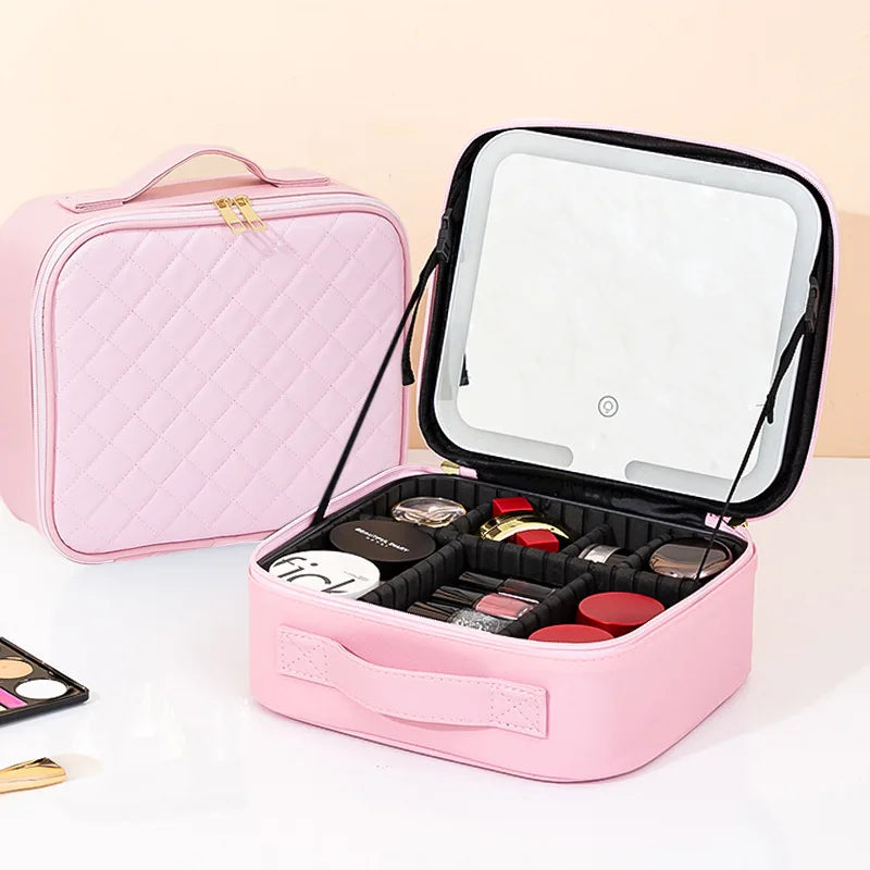 LED Mirror Makeup Case