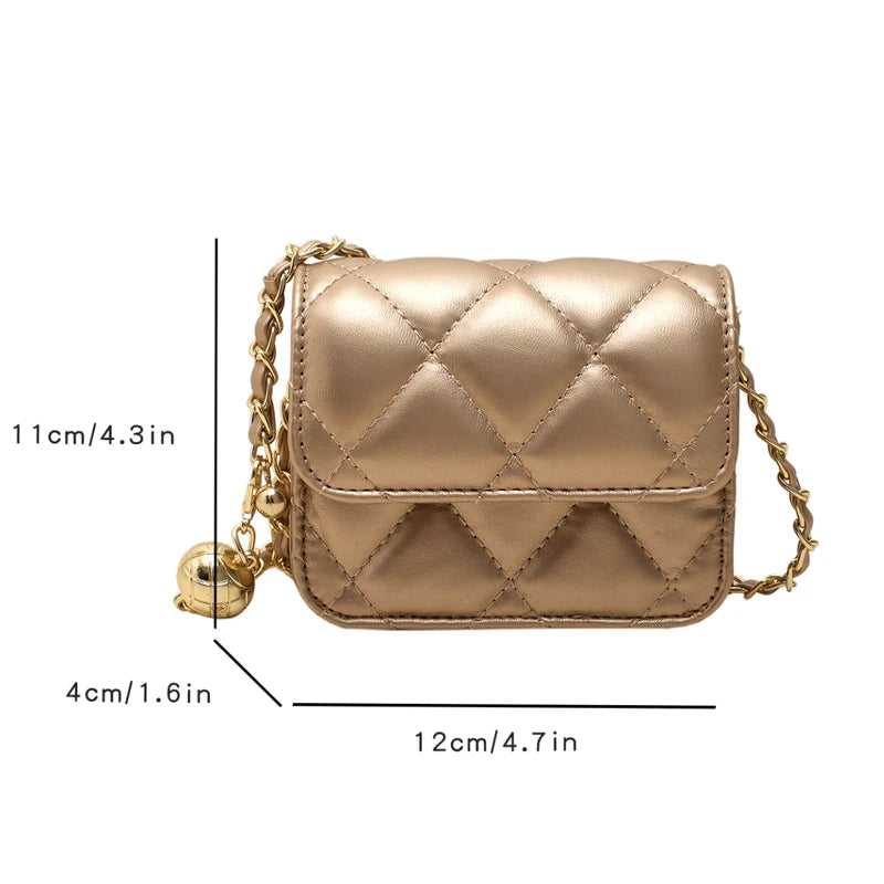 Diamond Grid Chain Bag