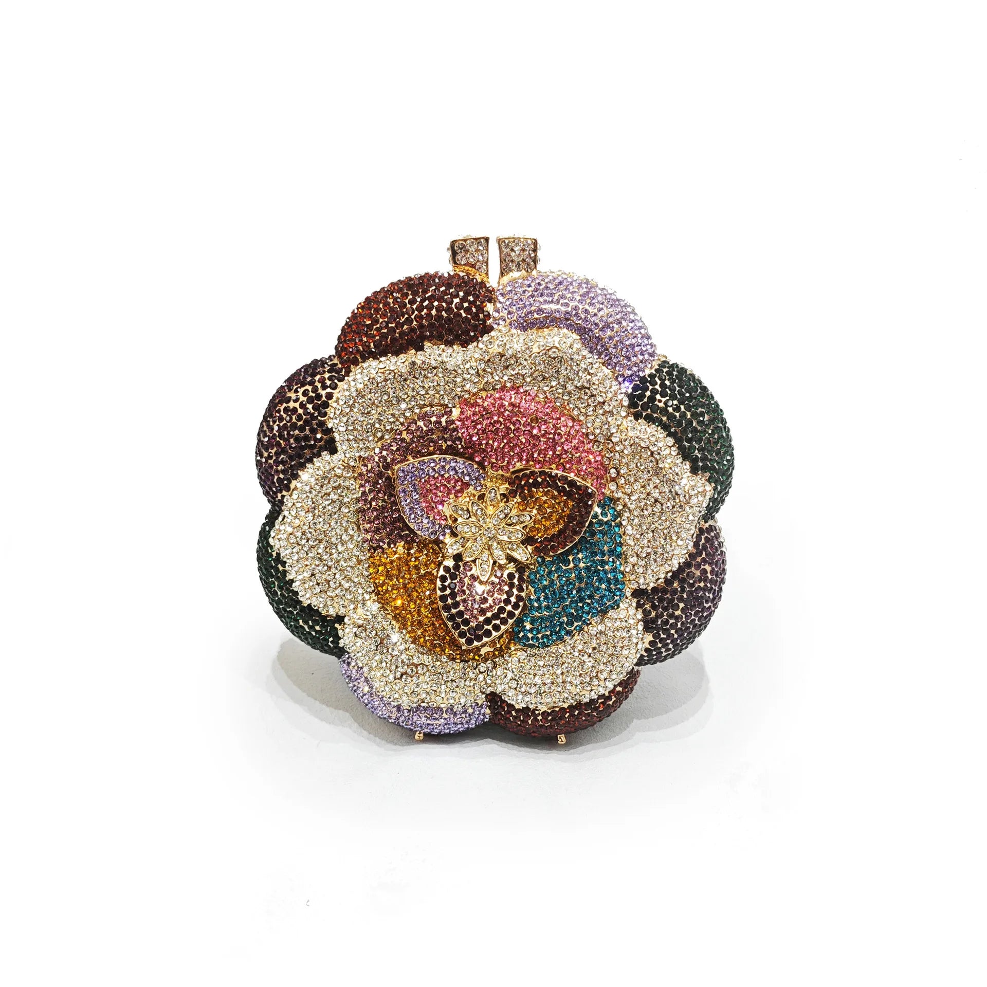 Floral Crystal Clutch Bag