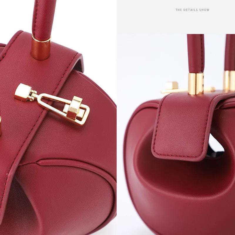 Round Bowling Shoulder Bag