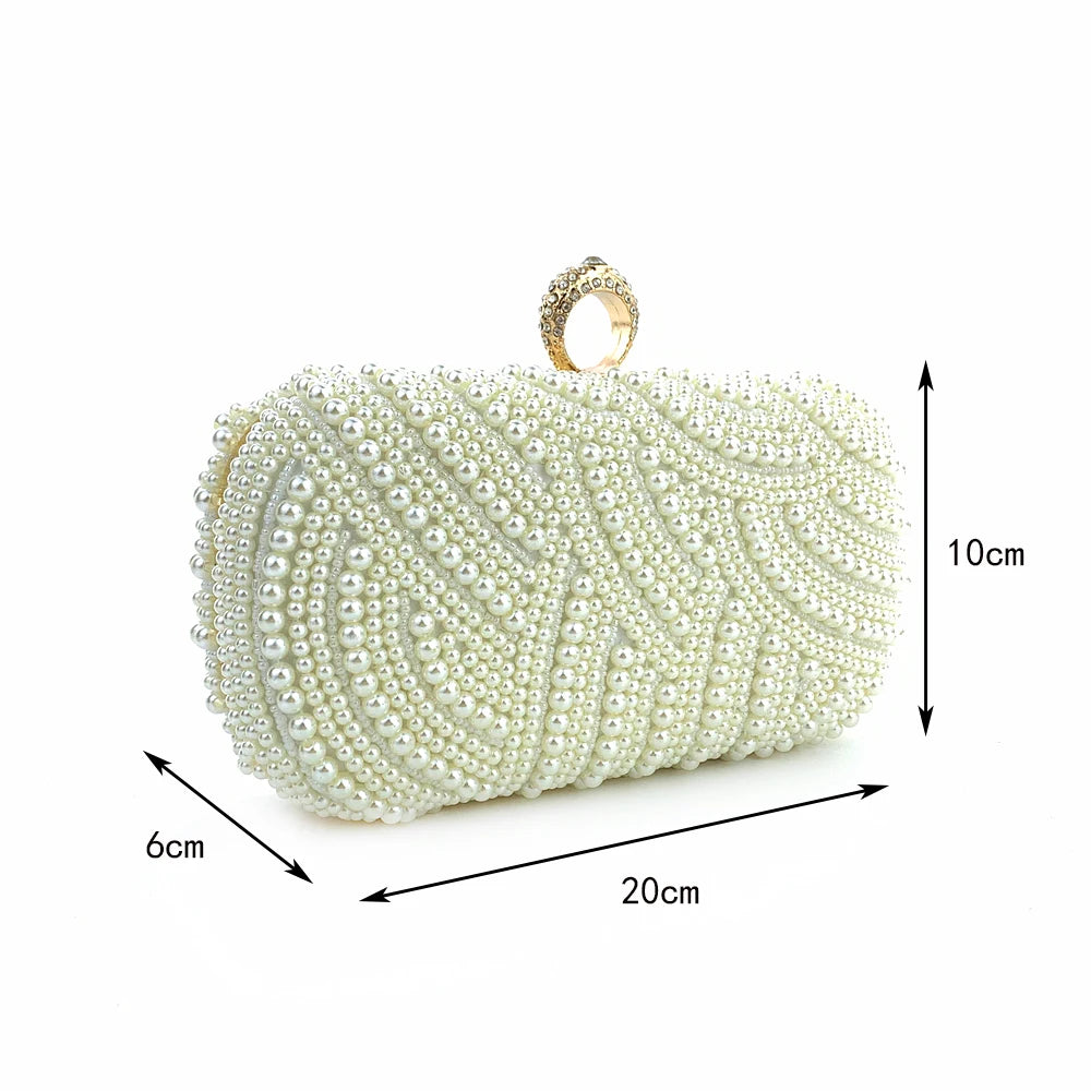 Handmade Pearl Clutch Bag