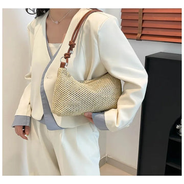 Straw Woven Hobo Bag
