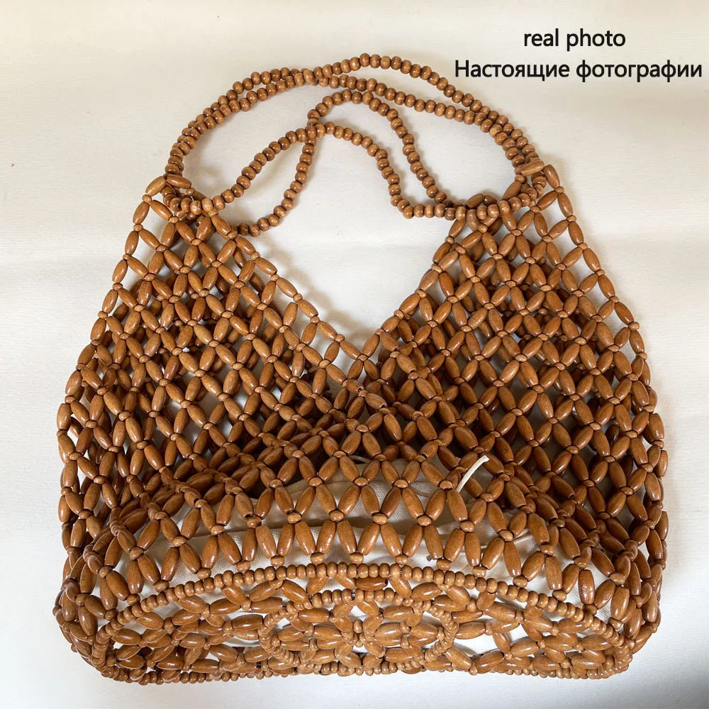 Handmade Beaded Beach Bag