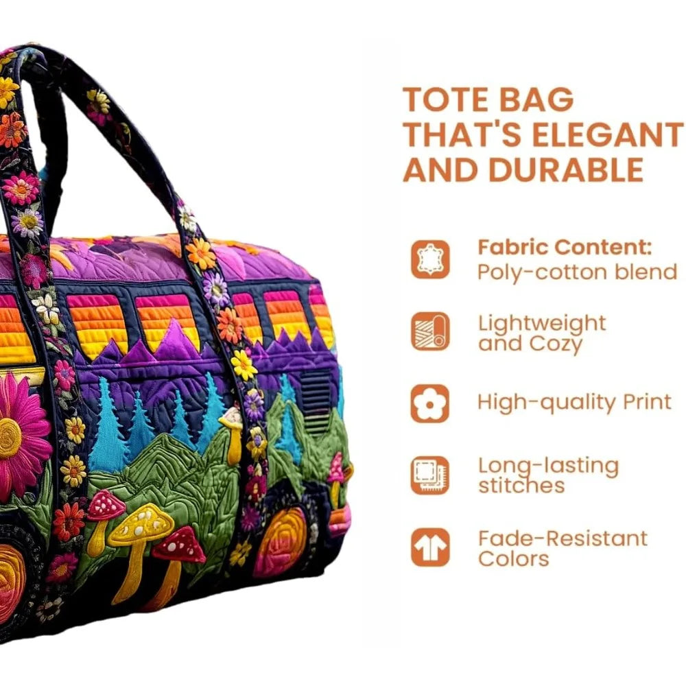Vintage Floral Duffel Bag