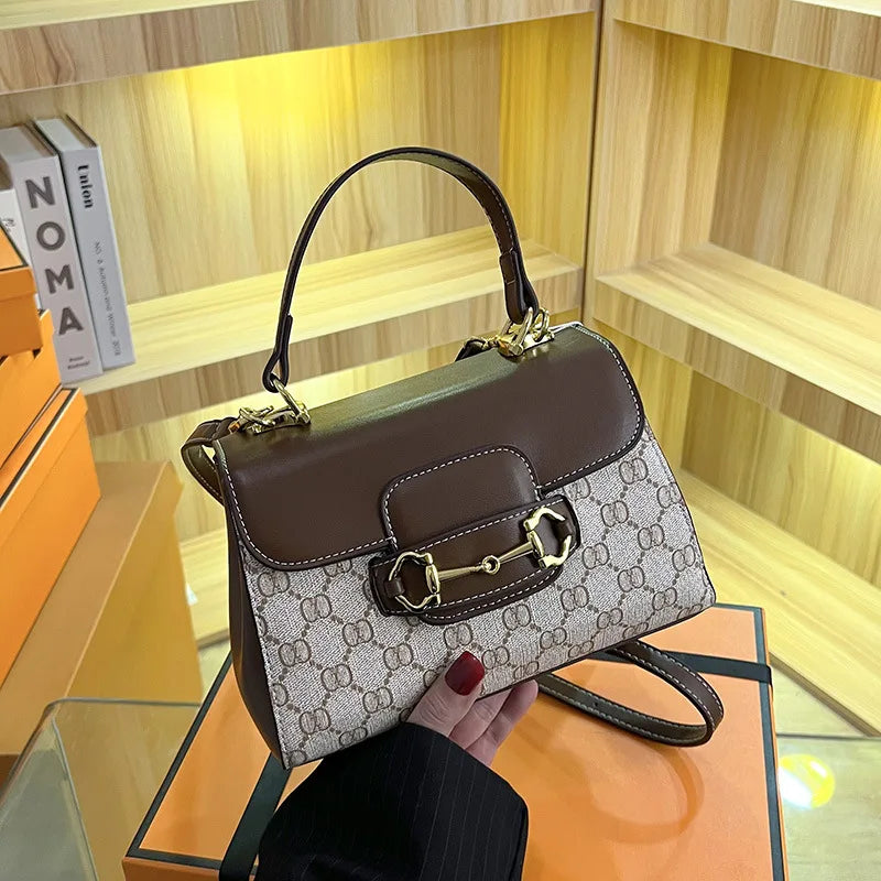 Colorblock Saddle Crossbody Bag