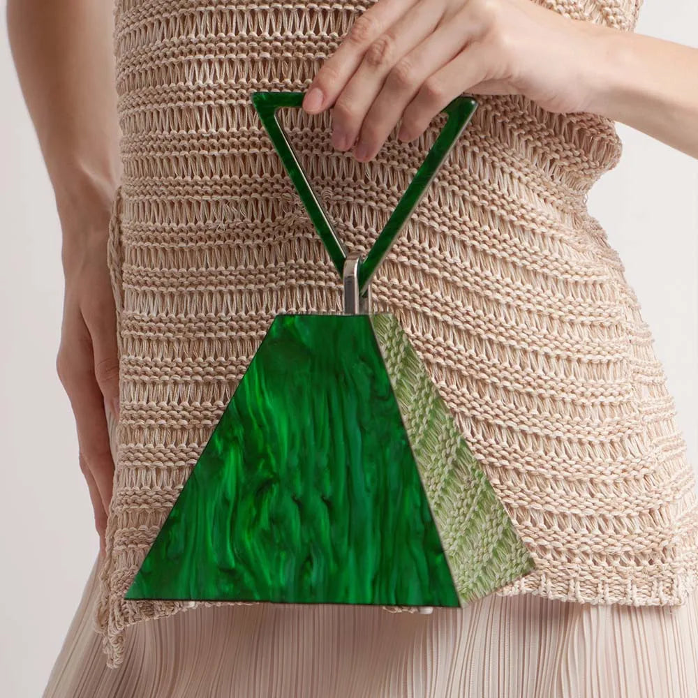 Acrylic Triangle Clutch Bag