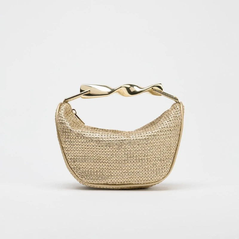 Half Moon Straw Bag