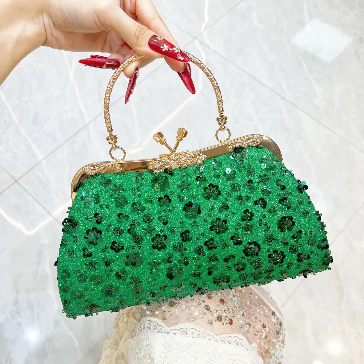 Rhinestone Banquet Shoulder Bag