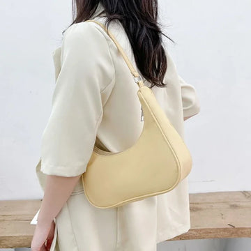 Nylon Underarm Hobo Bag
