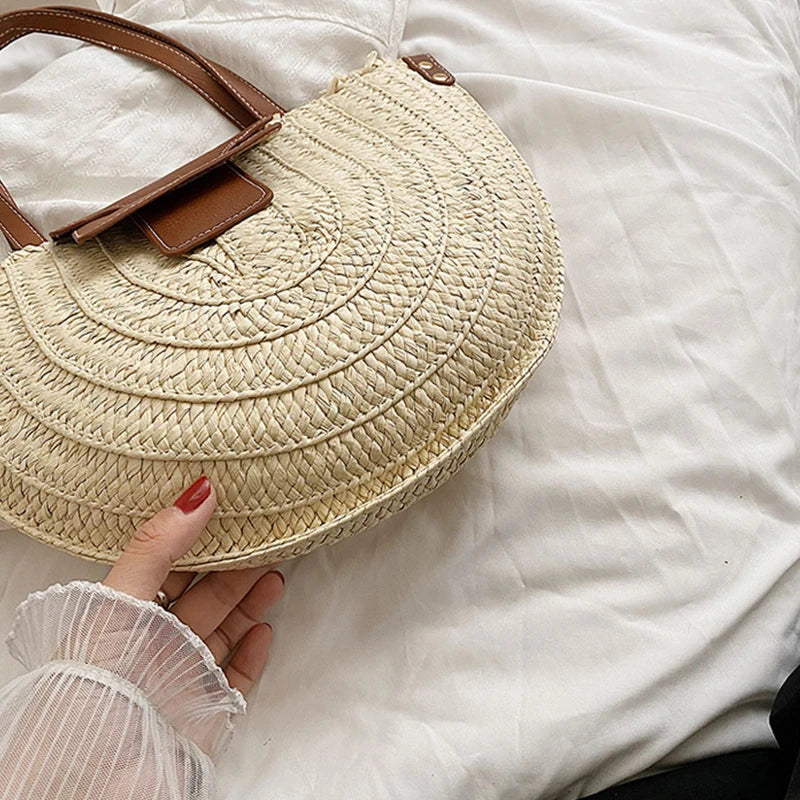 Woven Straw Beach Bag
