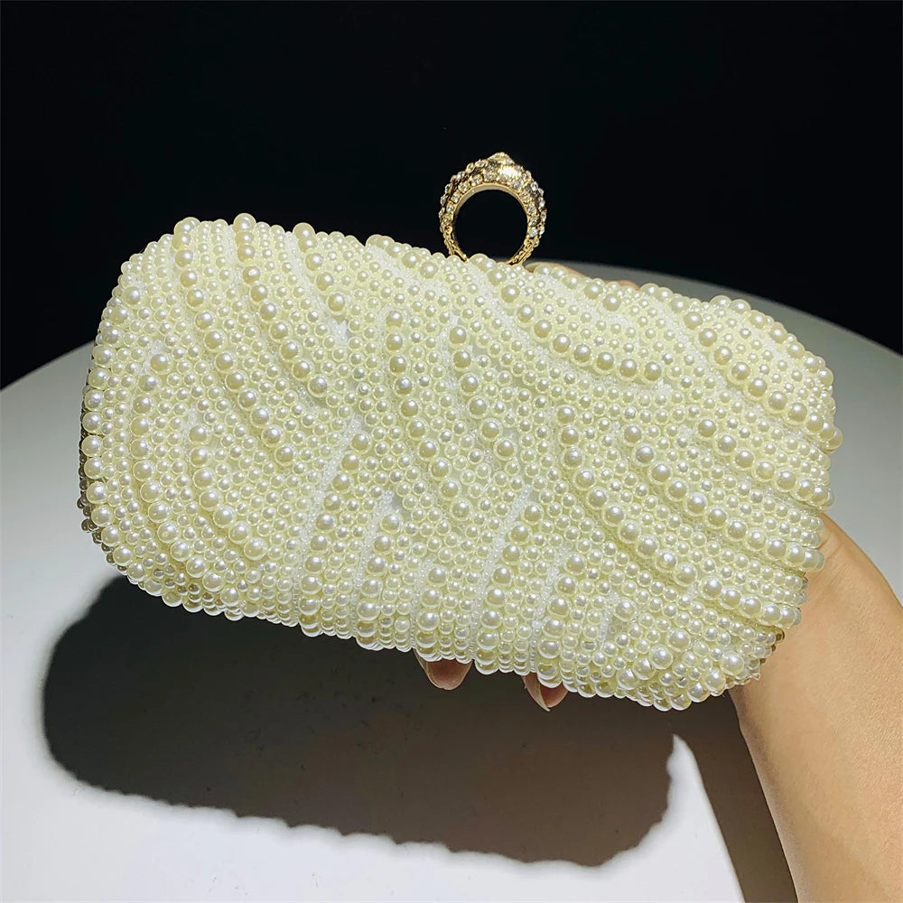 Handmade Pearl Clutch Bag