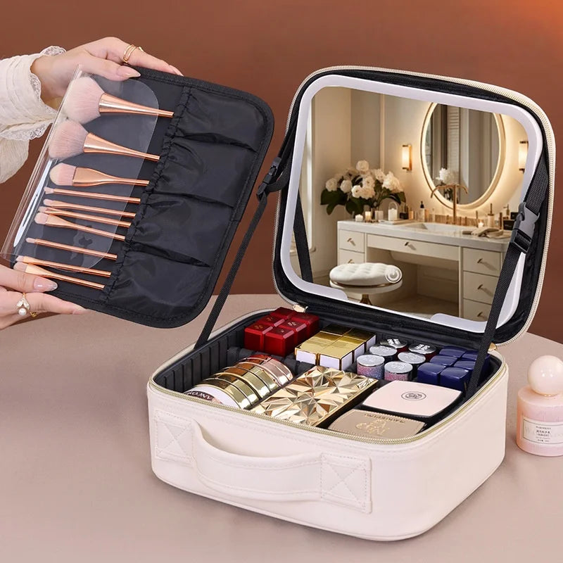 LED Mirror Makeup Case