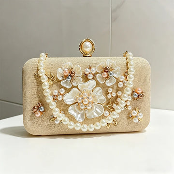 Pearl Crystal Clutch Bag