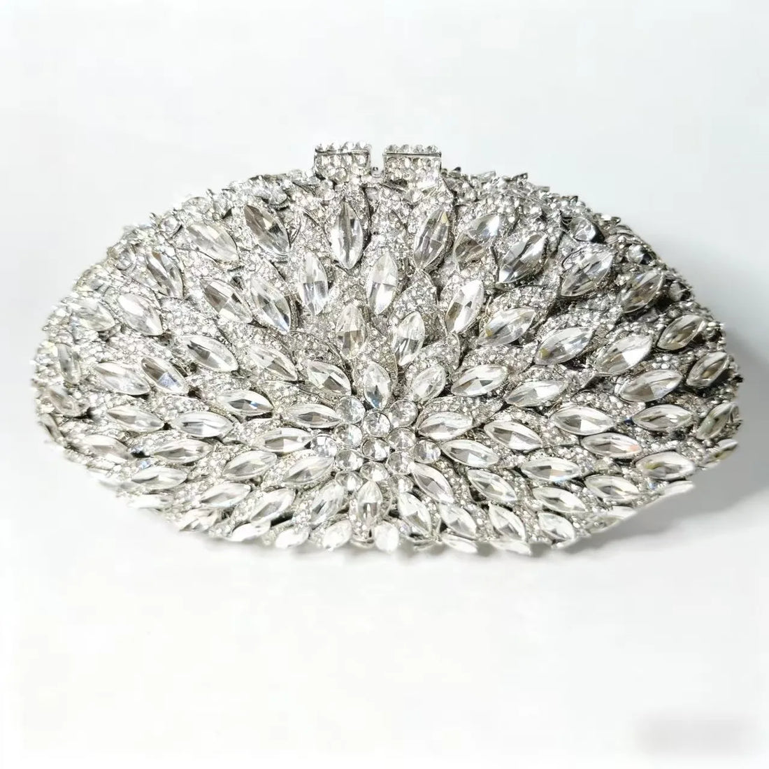 Sky Blue Crystal Clutch