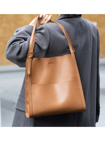Cowhide Work Tote Bag