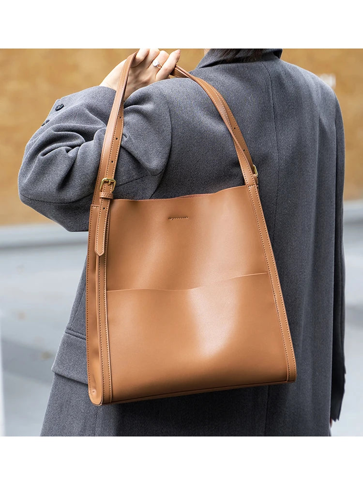 Cowhide Work Tote Bag
