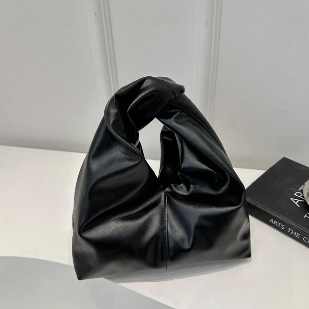 Pleated PU Hobo Bag