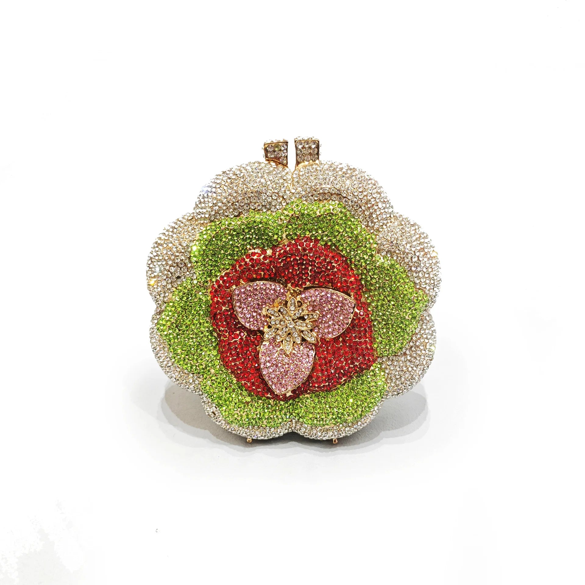 Floral Crystal Clutch Bag