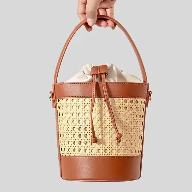 Woven Bucket Beach Bag
