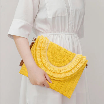 Raffia Straw Crossbody Bag