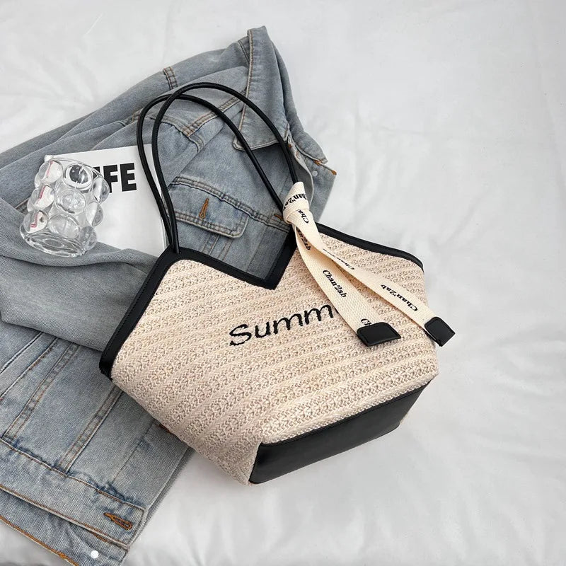 Handmade Straw Shoulder Bag