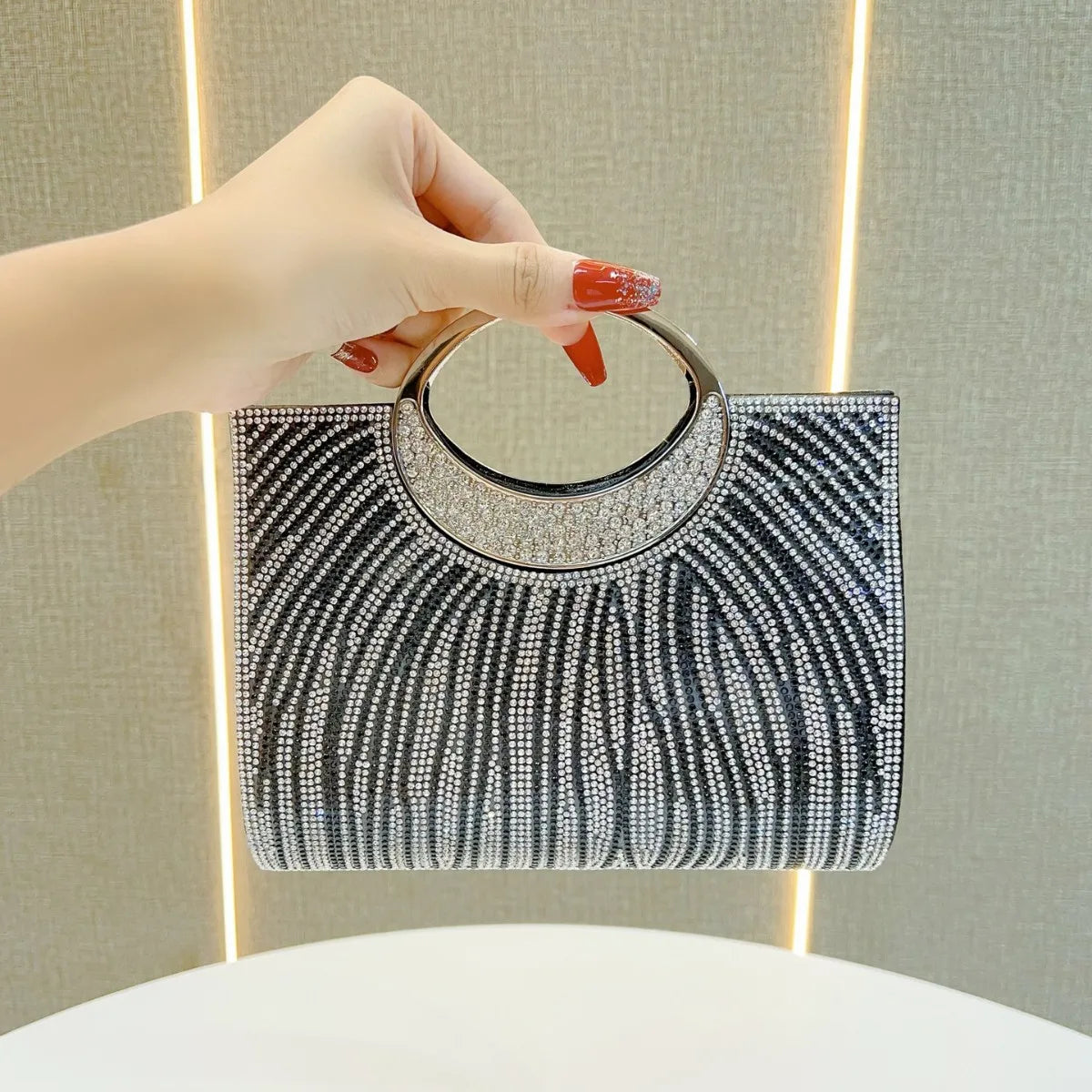 Glitter Rhinestone Clutch Bag