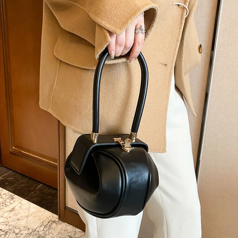 Round Bowling Shoulder Bag