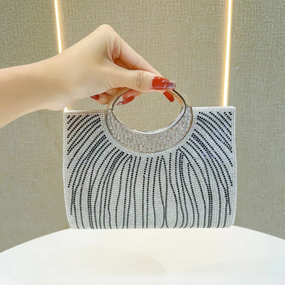 Glitter Rhinestone Clutch Bag