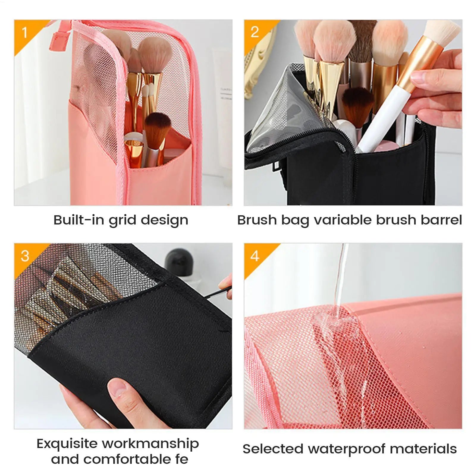 Standing Waterproof Makeup Bag