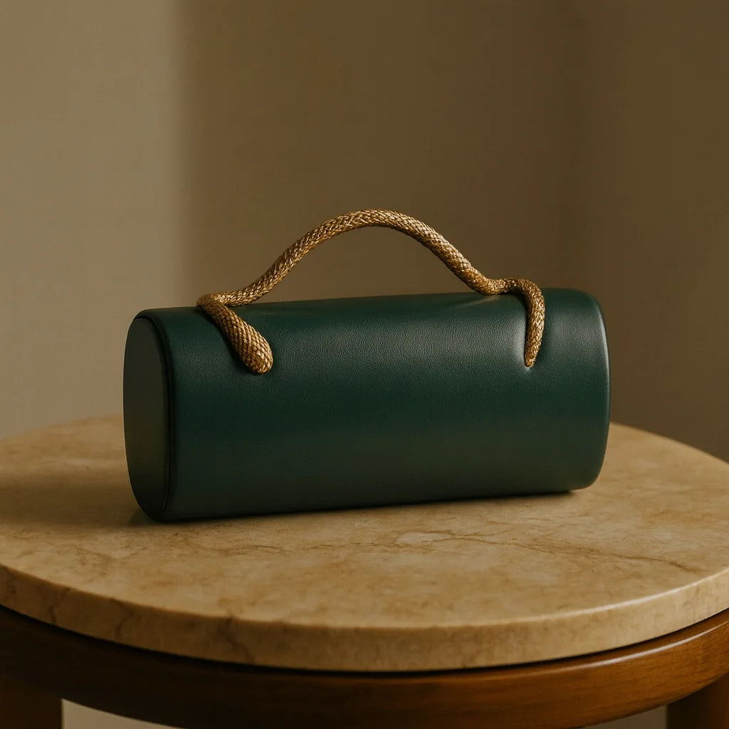 Snake Print Clutch Bag