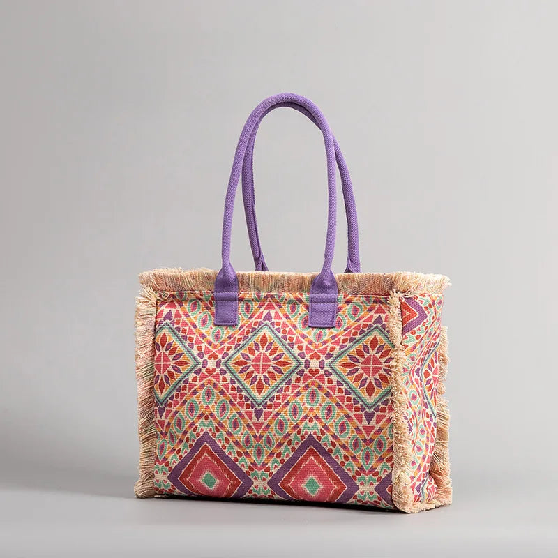 Bohemian Canvas Tote Bag