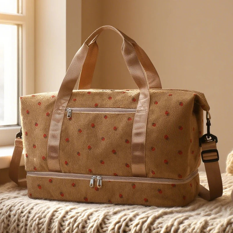 Corduroy Travel Duffel Bag
