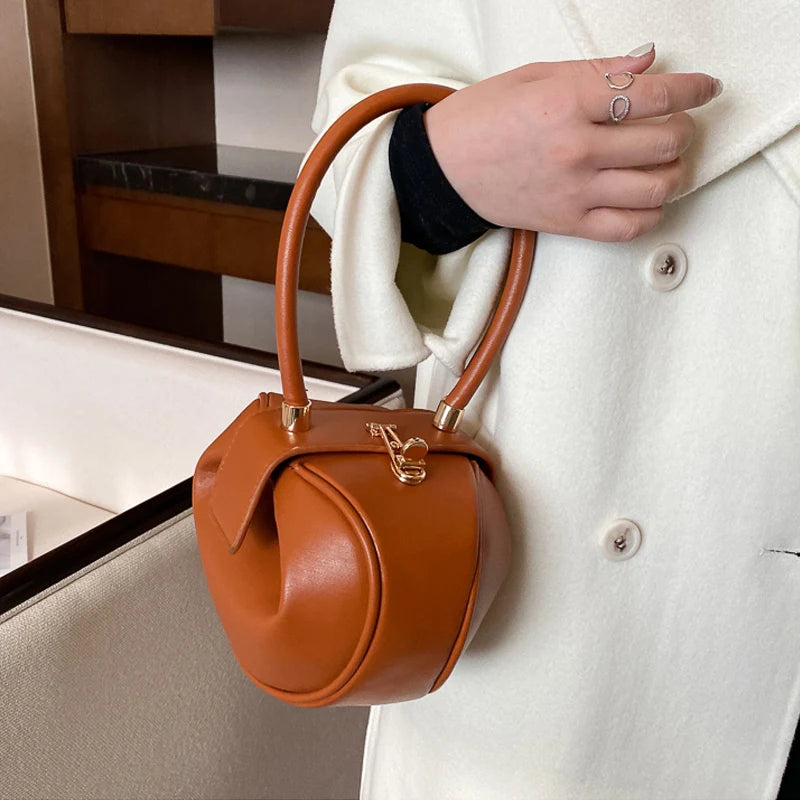 Round Bowling Shoulder Bag