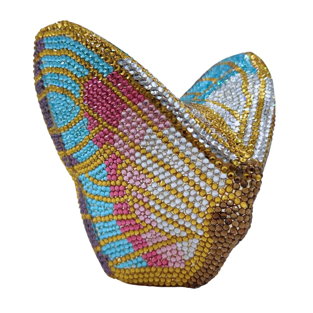 Butterfly Crystal Clutch Bag