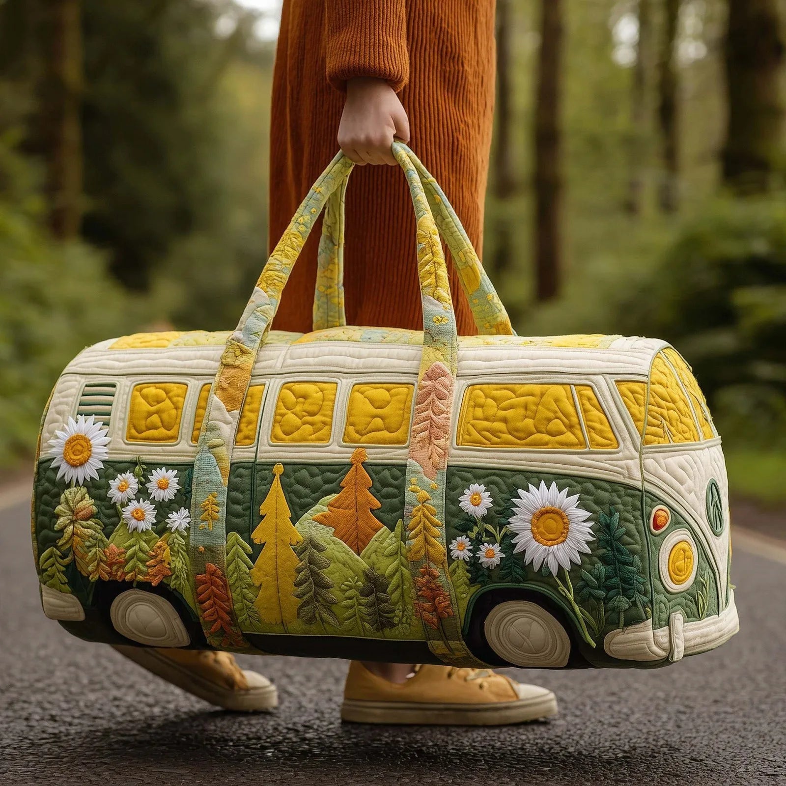 Vintage Floral Duffel Bag