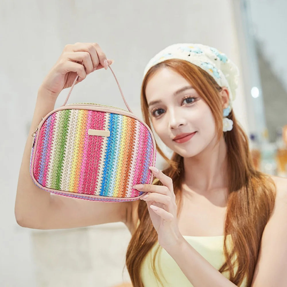 Rattan Straw Crossbody Bag