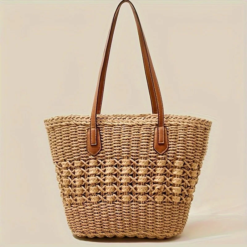 Bohemian Straw Beach Bag