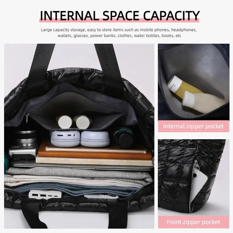 Quilted Travel Tote Bag