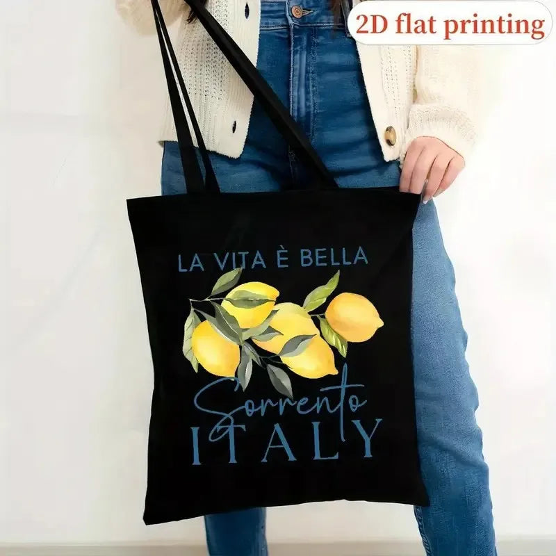 Lemon Canvas Tote Bag