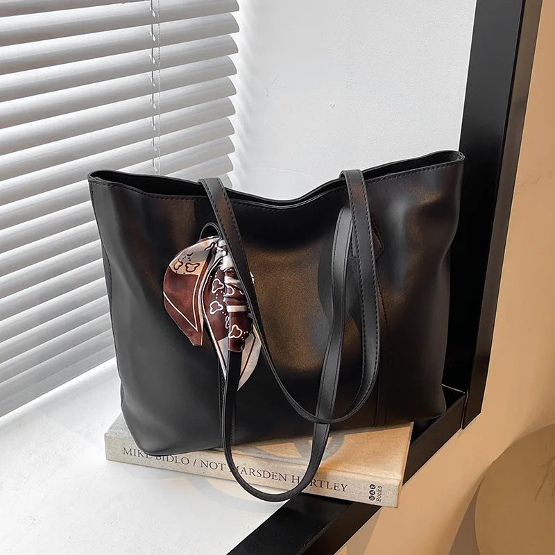 Black Commuter Tote Bag