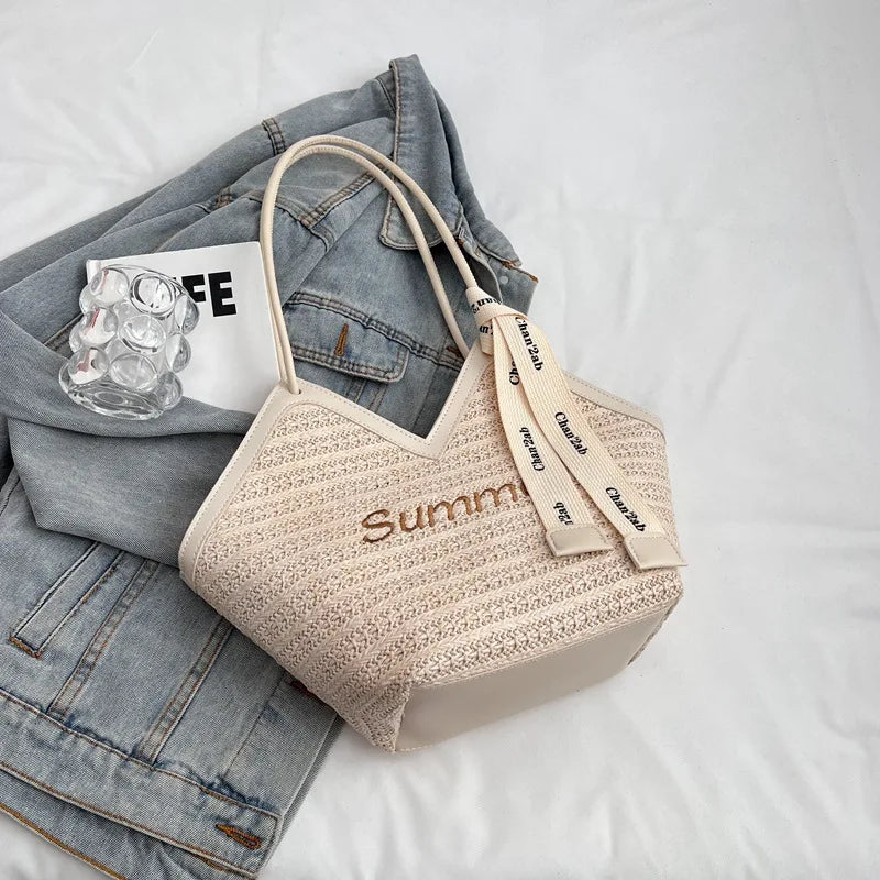 Handmade Straw Shoulder Bag